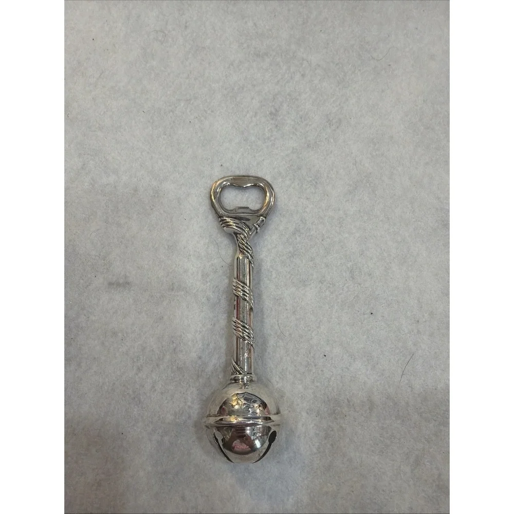 Neiman‎ Marcus's Silver Plated Jingle Bell Bottle Opener 6.5